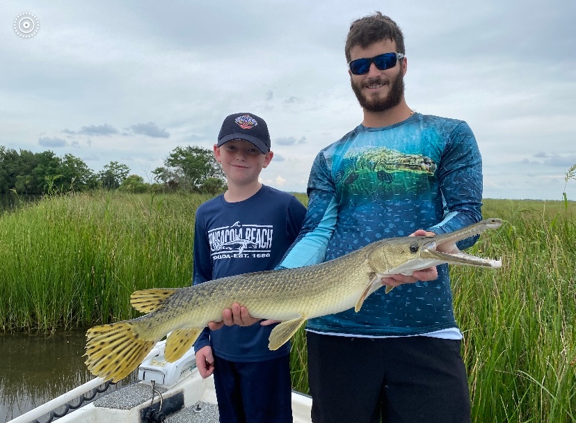Longnose gar, a 42-inch fish, caught in LA
