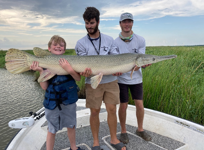 Longnose Gar, a freshwater fish, caught in Slidell