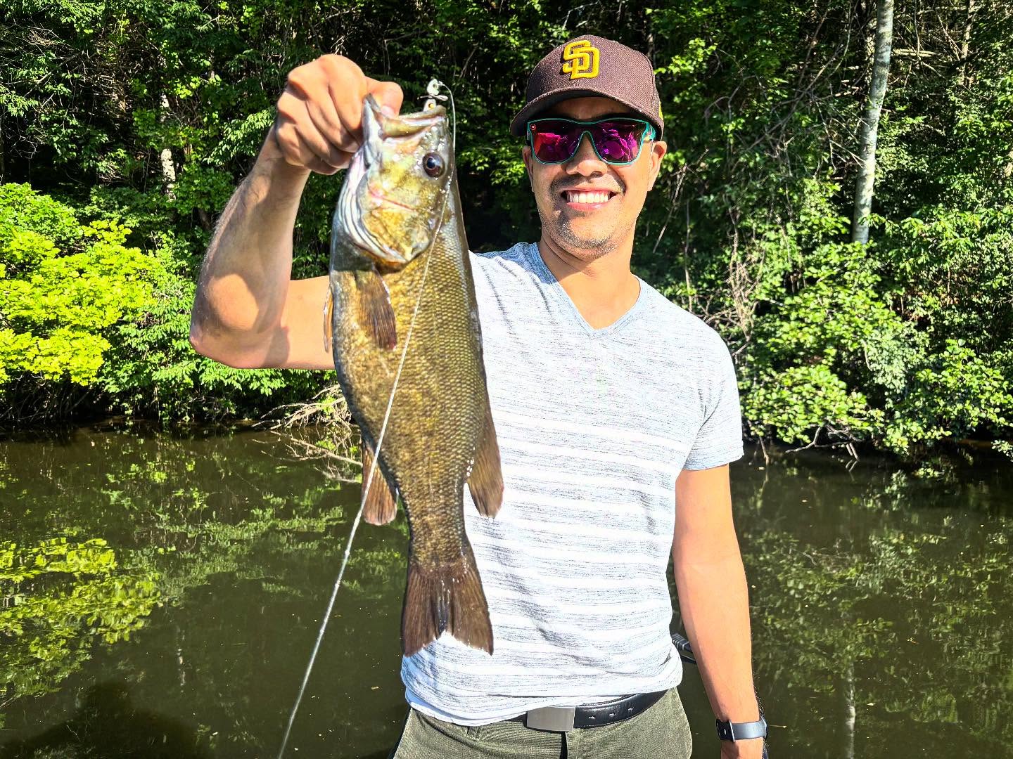 Fisherman with one catch in MA