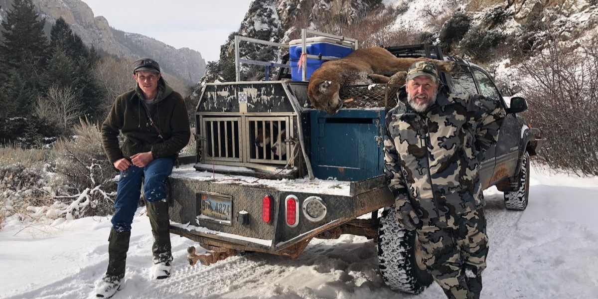 Nevada mountain lion hunting with hounds - family guided hunts in Eureka backcountry terrain