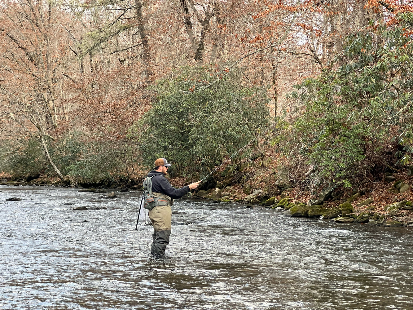 Angler fishing in North Carolina