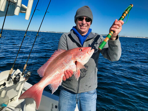 A single angler fishing in Destin, Florida
