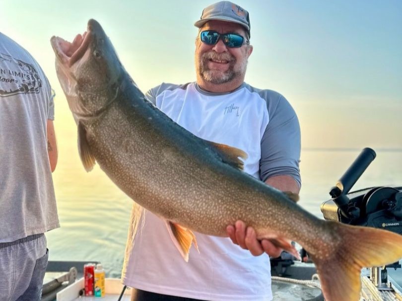 Solitary angler with large fish catch in Ontario