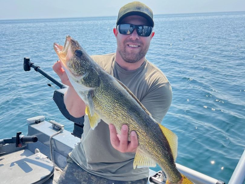 A single walleye fish caught in South Cayuga