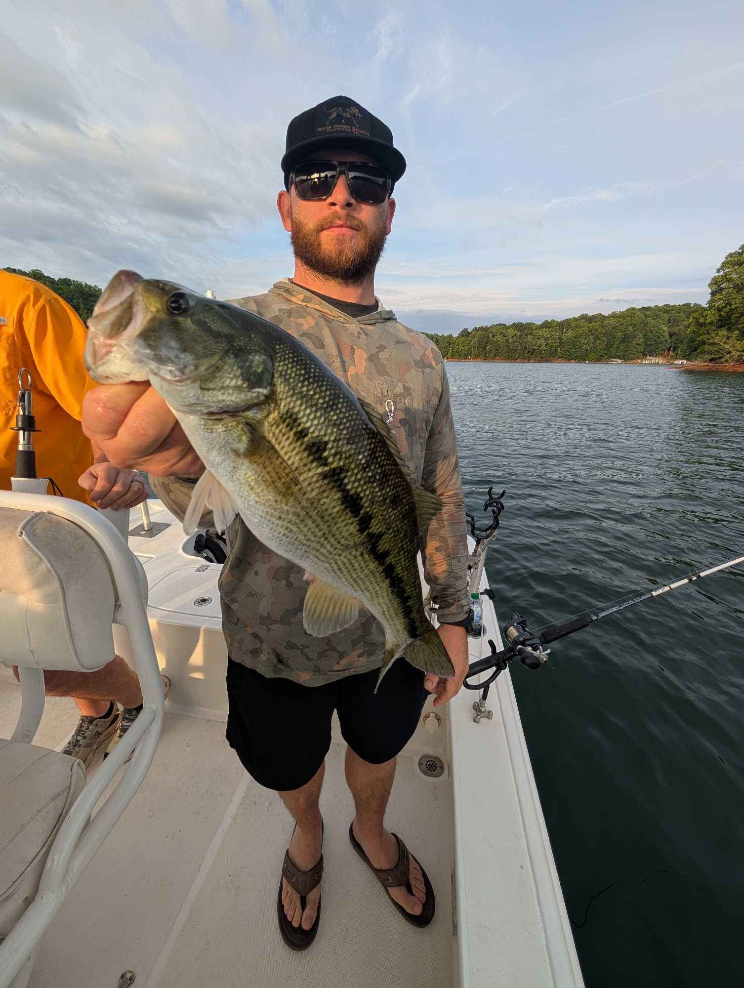 Spotted bass caught fishing on boat in Gainesville GA lake