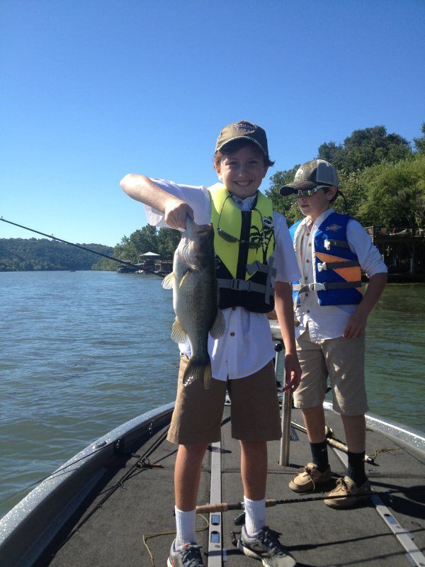 A largemouth bass caught in Burnet, weighing 17 inches