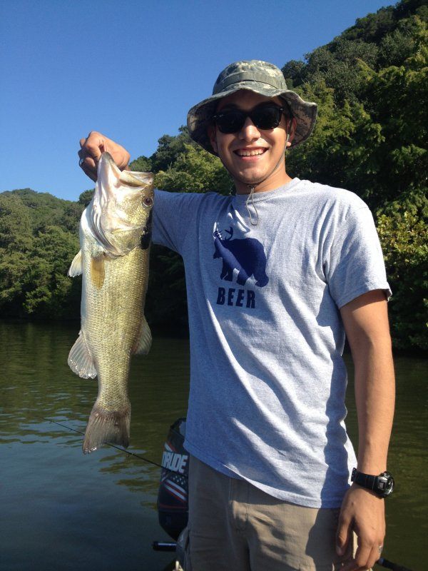 Largemouth bass caught in Burnet, Texas