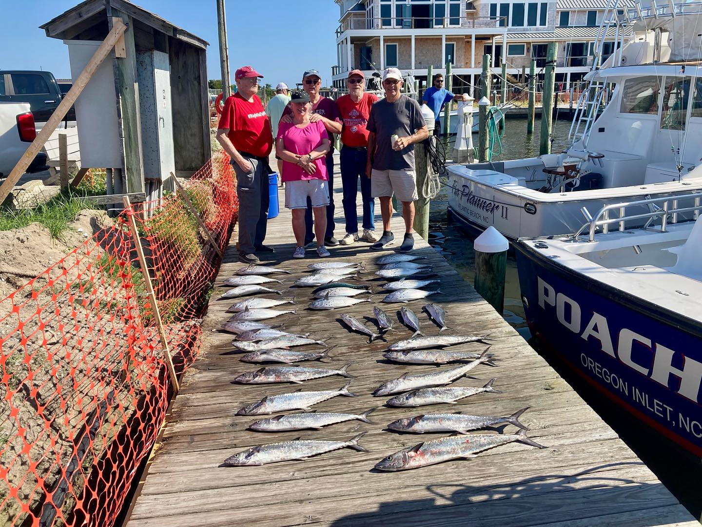 Six people fishing in North Carolina