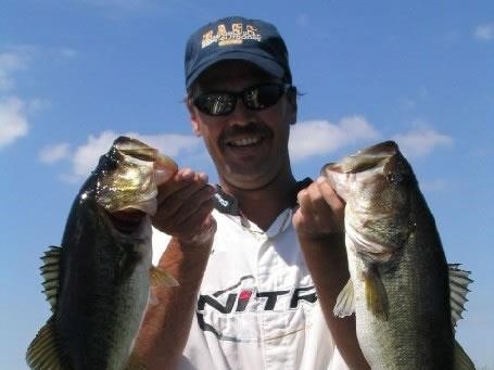 Two largemouth bass caught in Florida