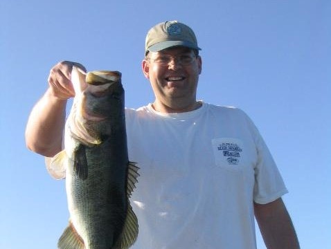 A Largemouth Bass fish measuring 16 inches caught in FL