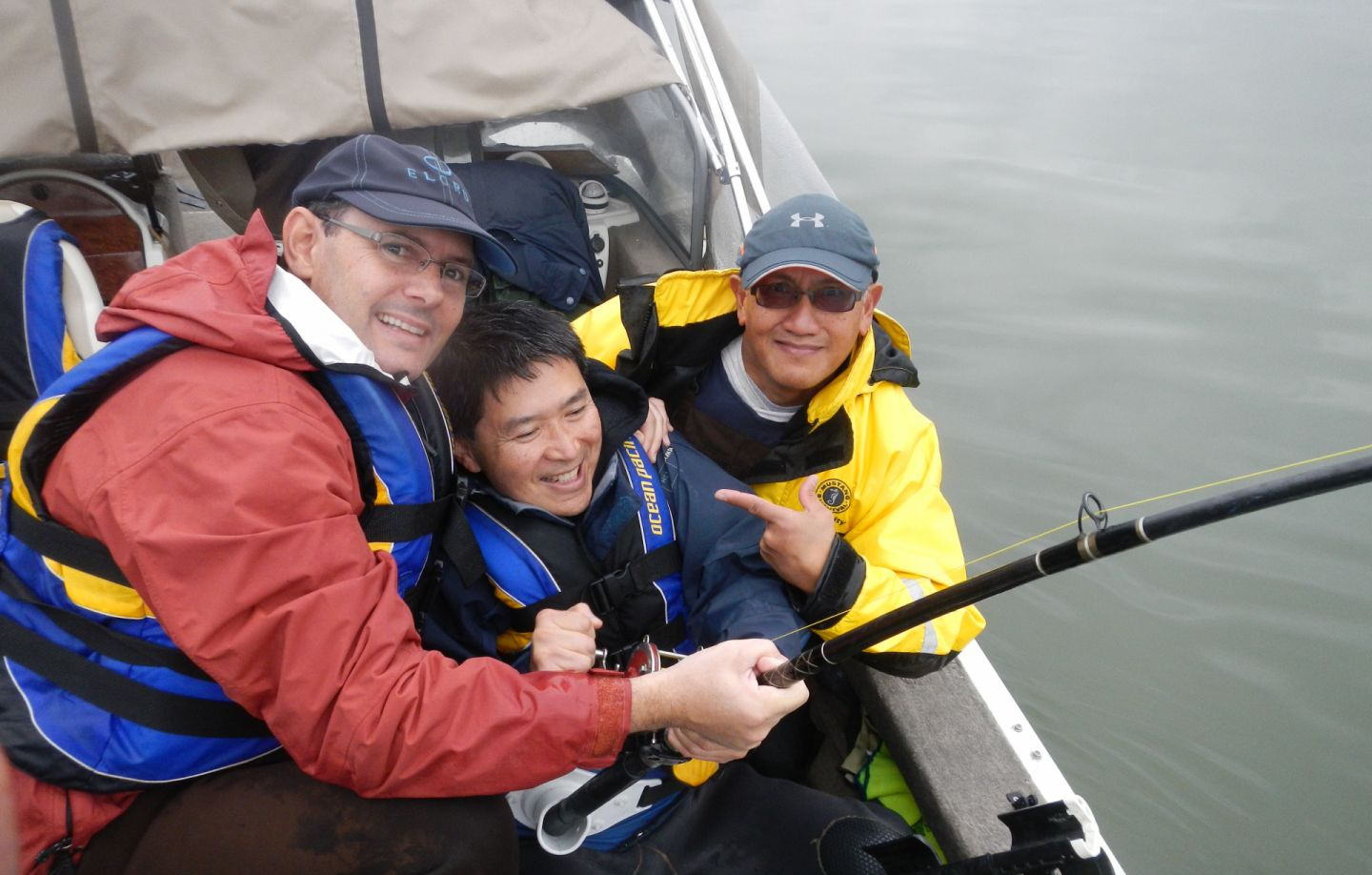 Three people fishing in BC