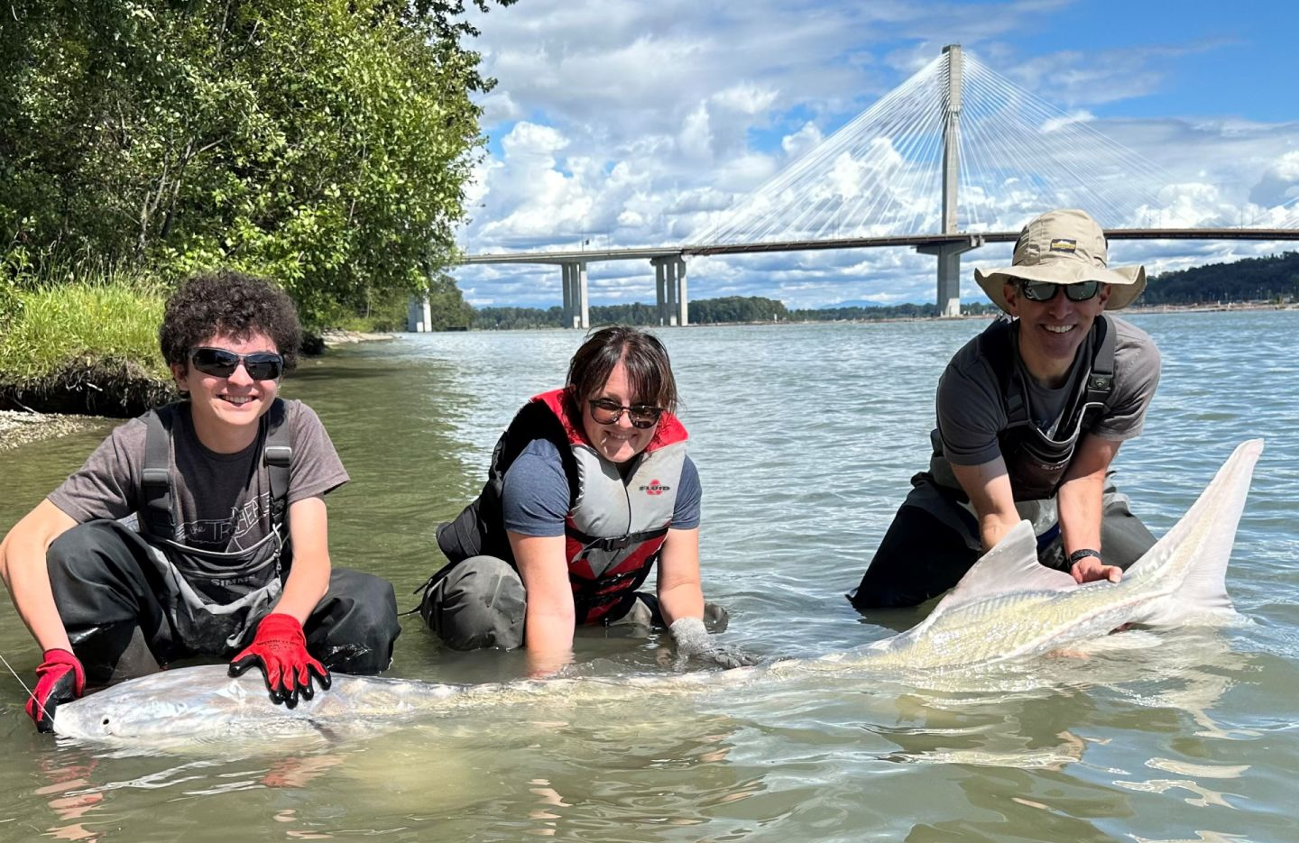 Three people fishing in BC