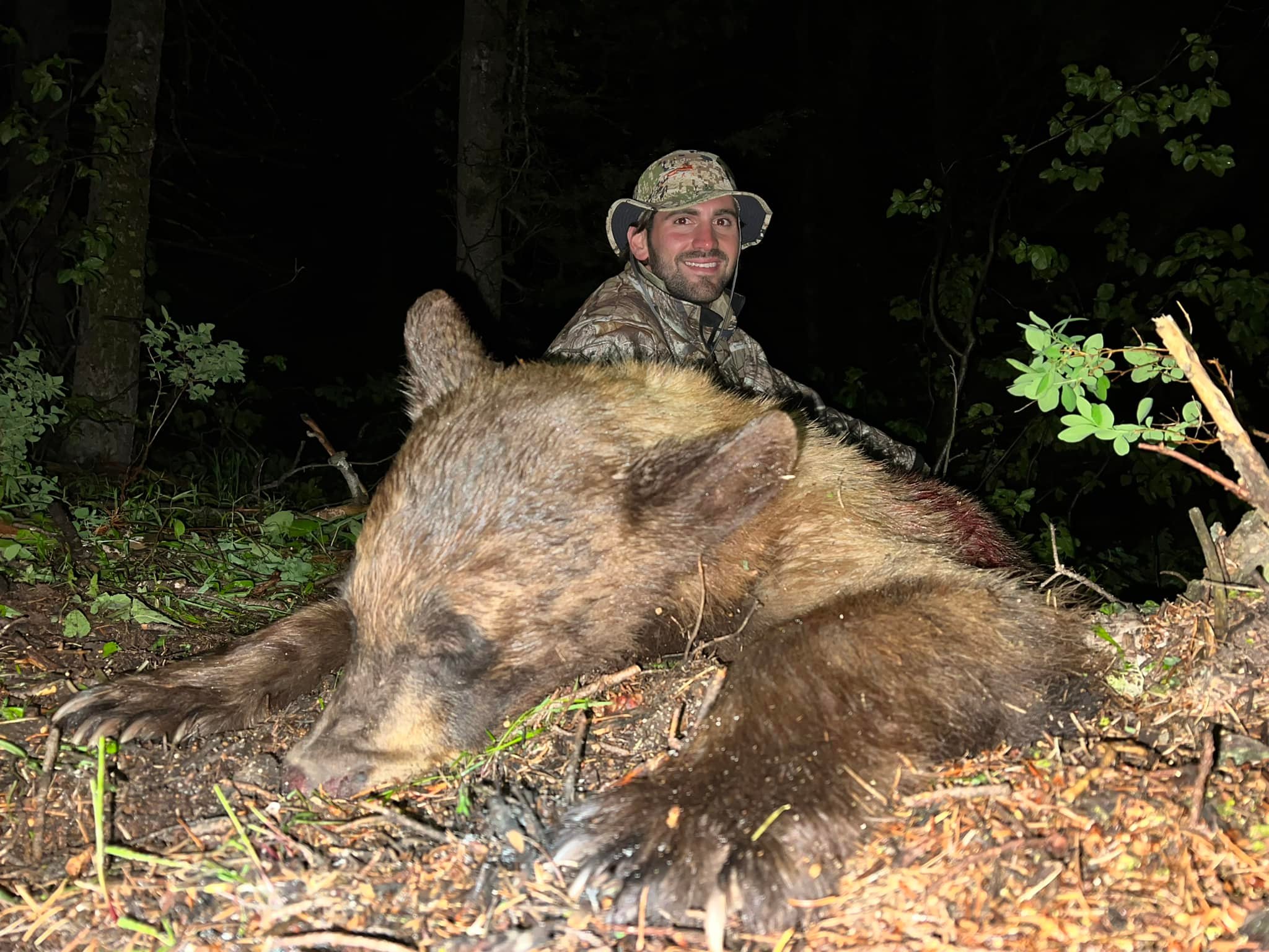 Lone huntsman in ID showcasing a catch
