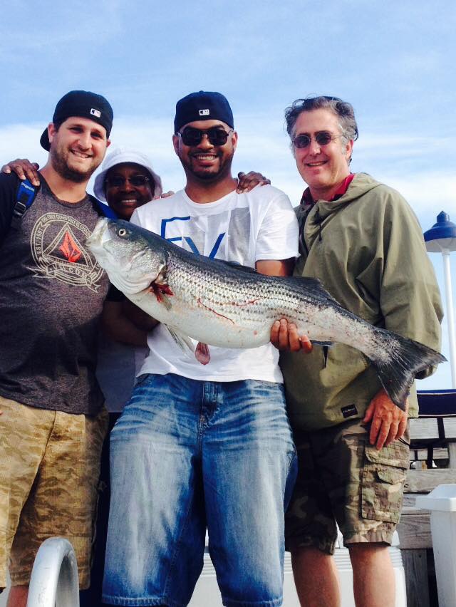 Striped bass fishing in Montauk