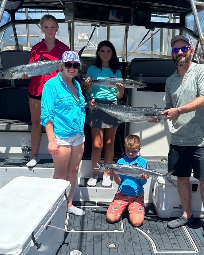Fishing group displays four King Mackerel caught in Sebastian FL