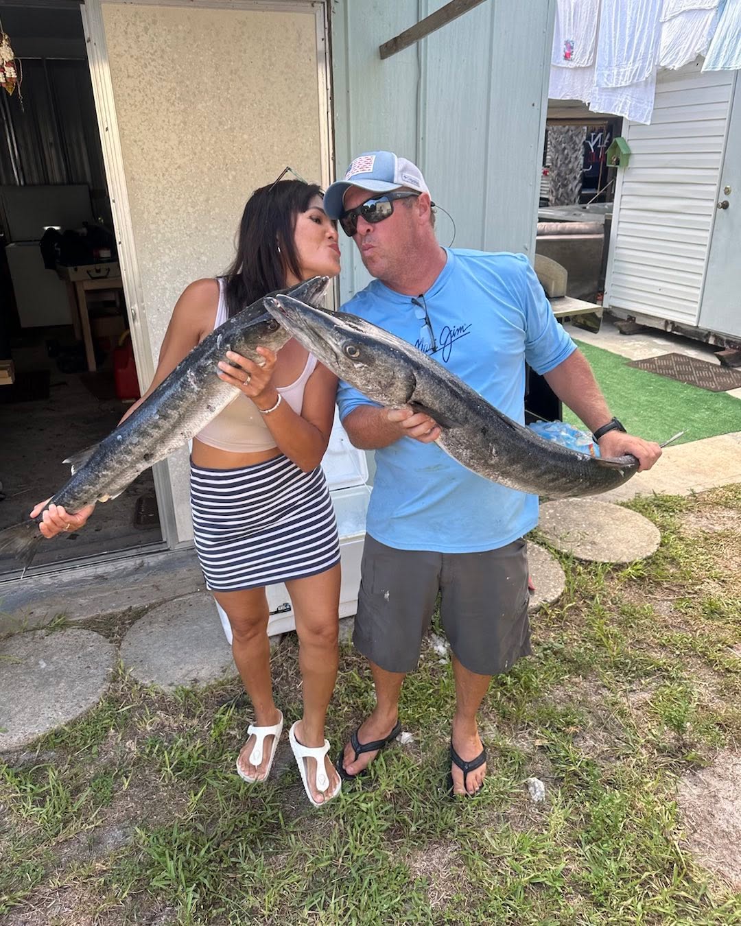Great barracuda catch displayed in Sebastian FL fishing trip