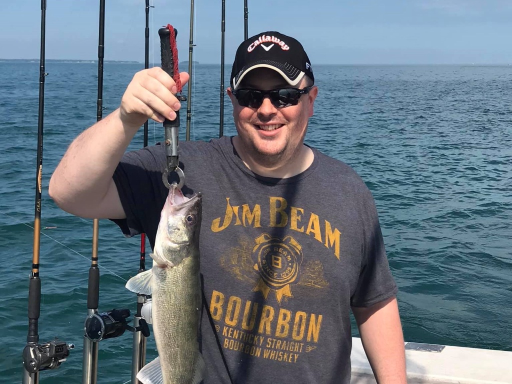 A single angler fishing in Ohio