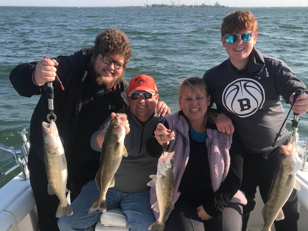 Four walleye caught in Ohio while fishing