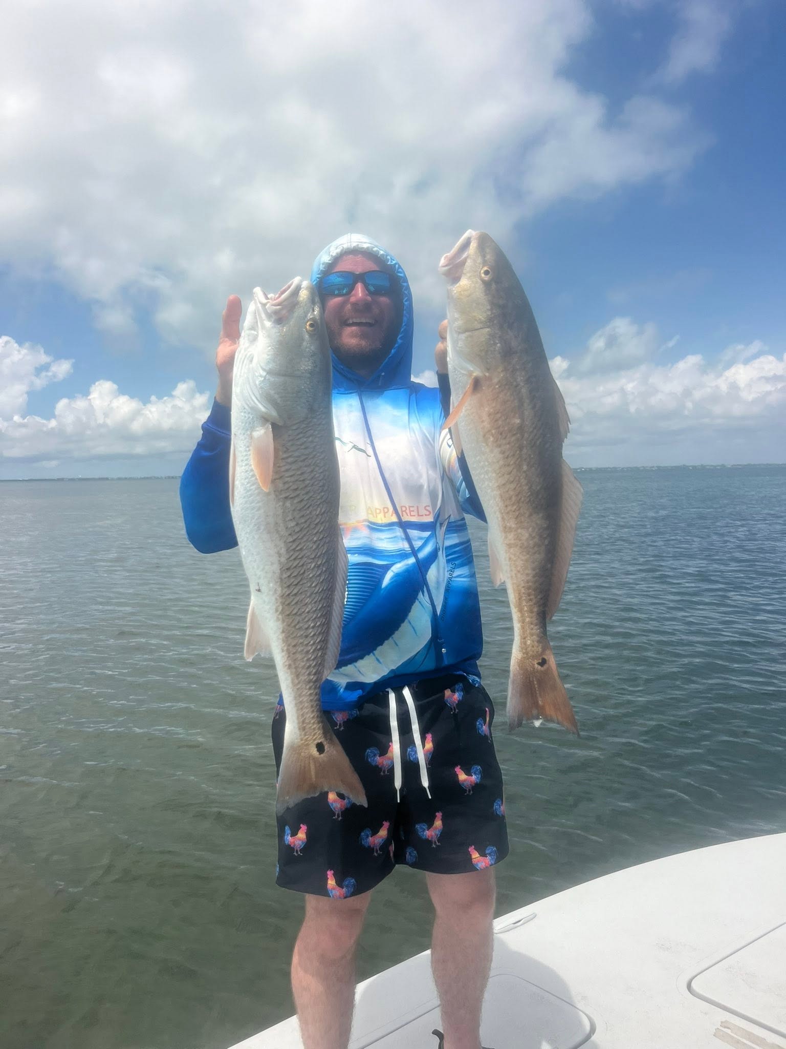 Two redfish caught during fishing trip in Sarasota FL waters