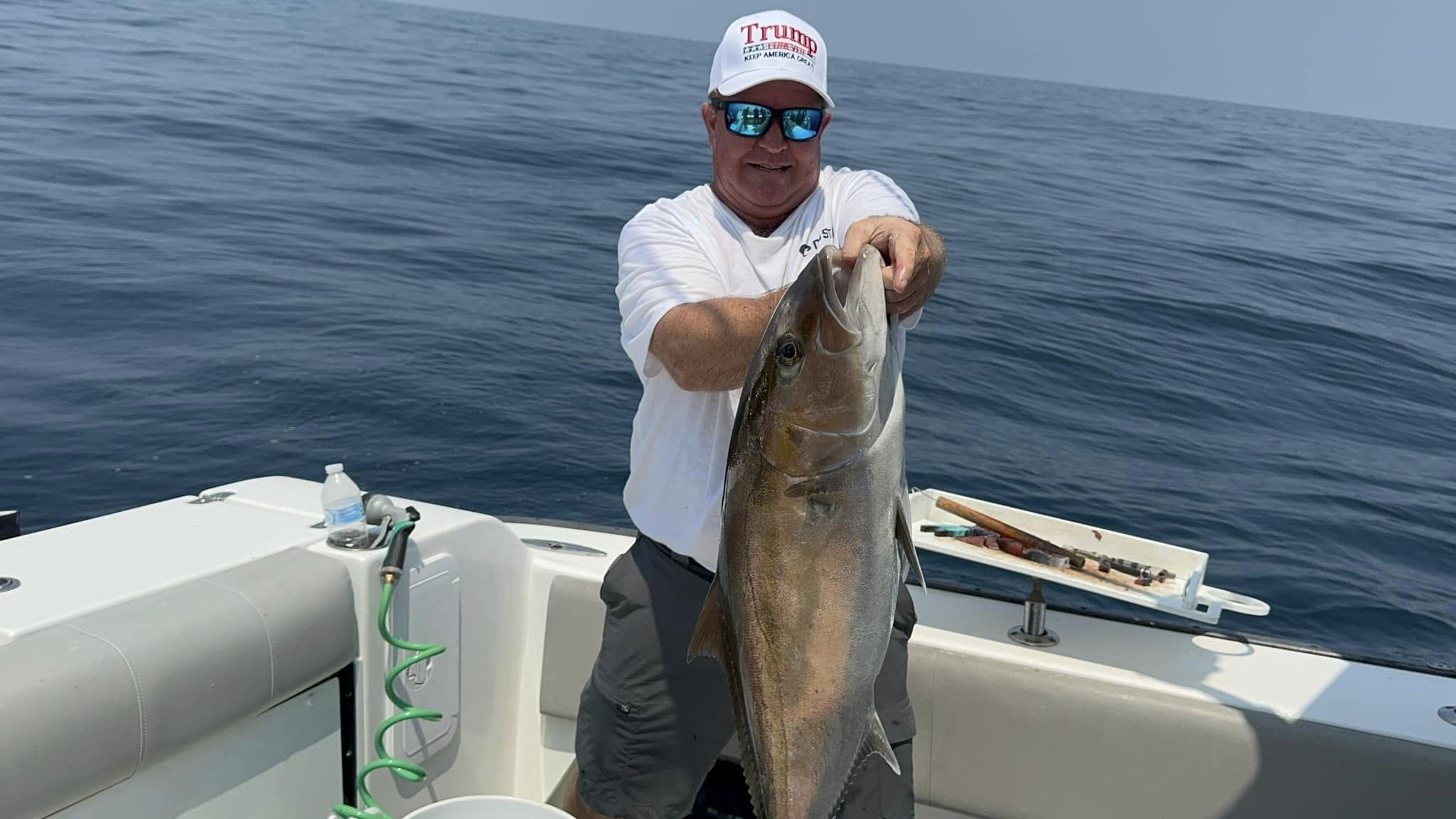 A Greater Amberjack fish caught in Alabama while fishing
