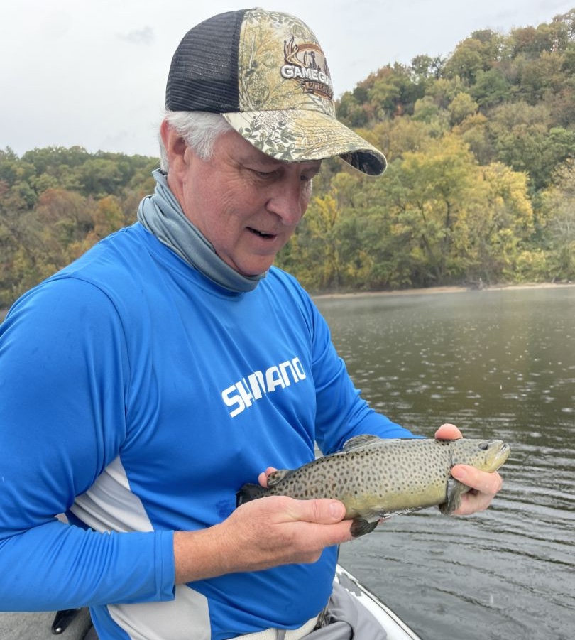 A person fishing in Branson
