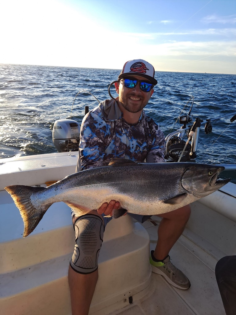 Chinook Salmon caught while fishing in Port Washington