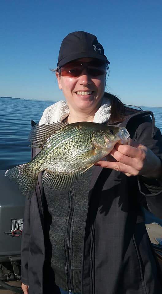 Crappie fish caught while fishing in Wisconsin