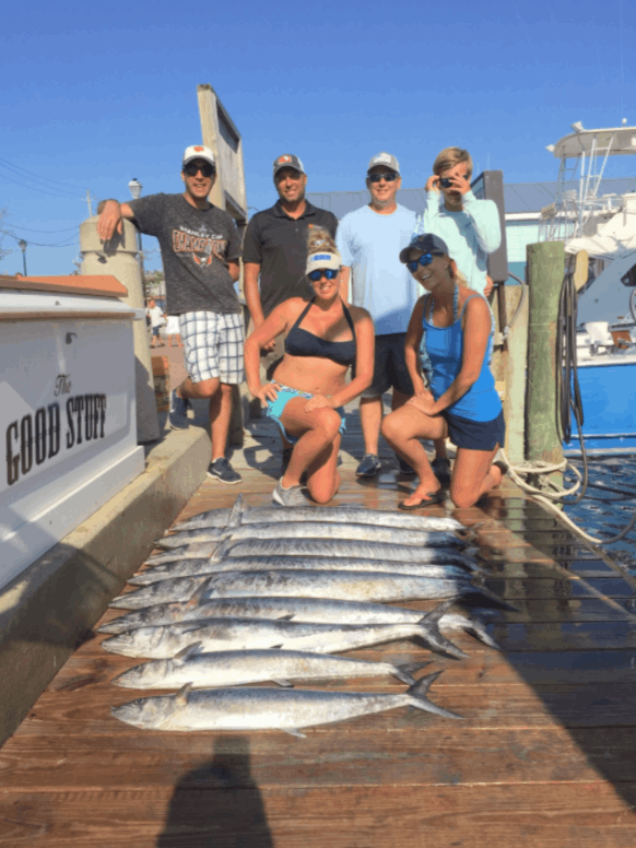 5 people enjoy fishing on the Atlantic Beach