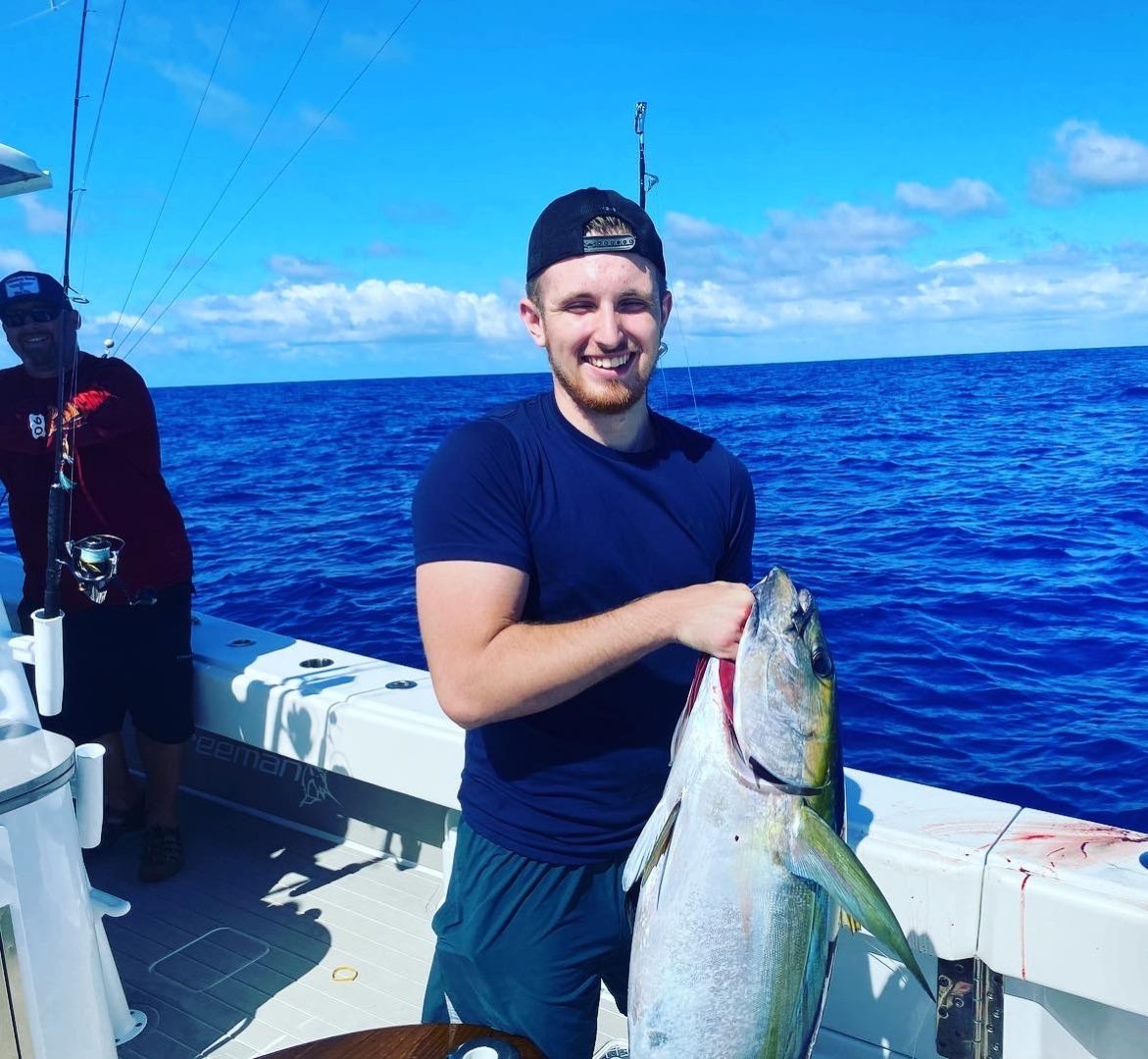 Blackfin Tuna, 36-inch fish caught while fishing in Hawaii