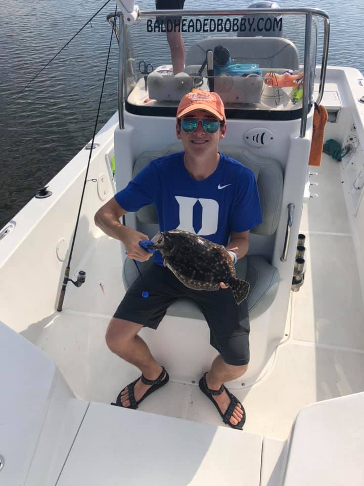 Oriental angler with a single fish