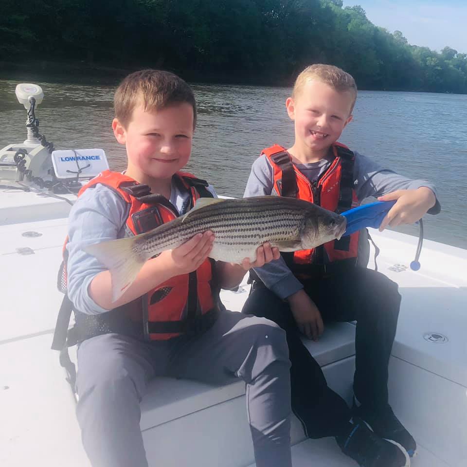 Striped bass fishing in NC