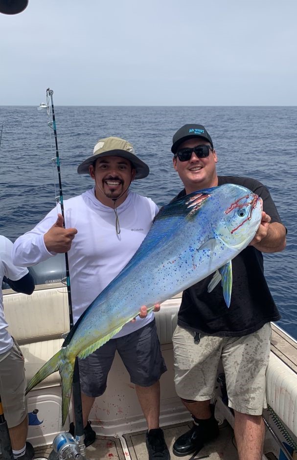Two anglers fishing in California
