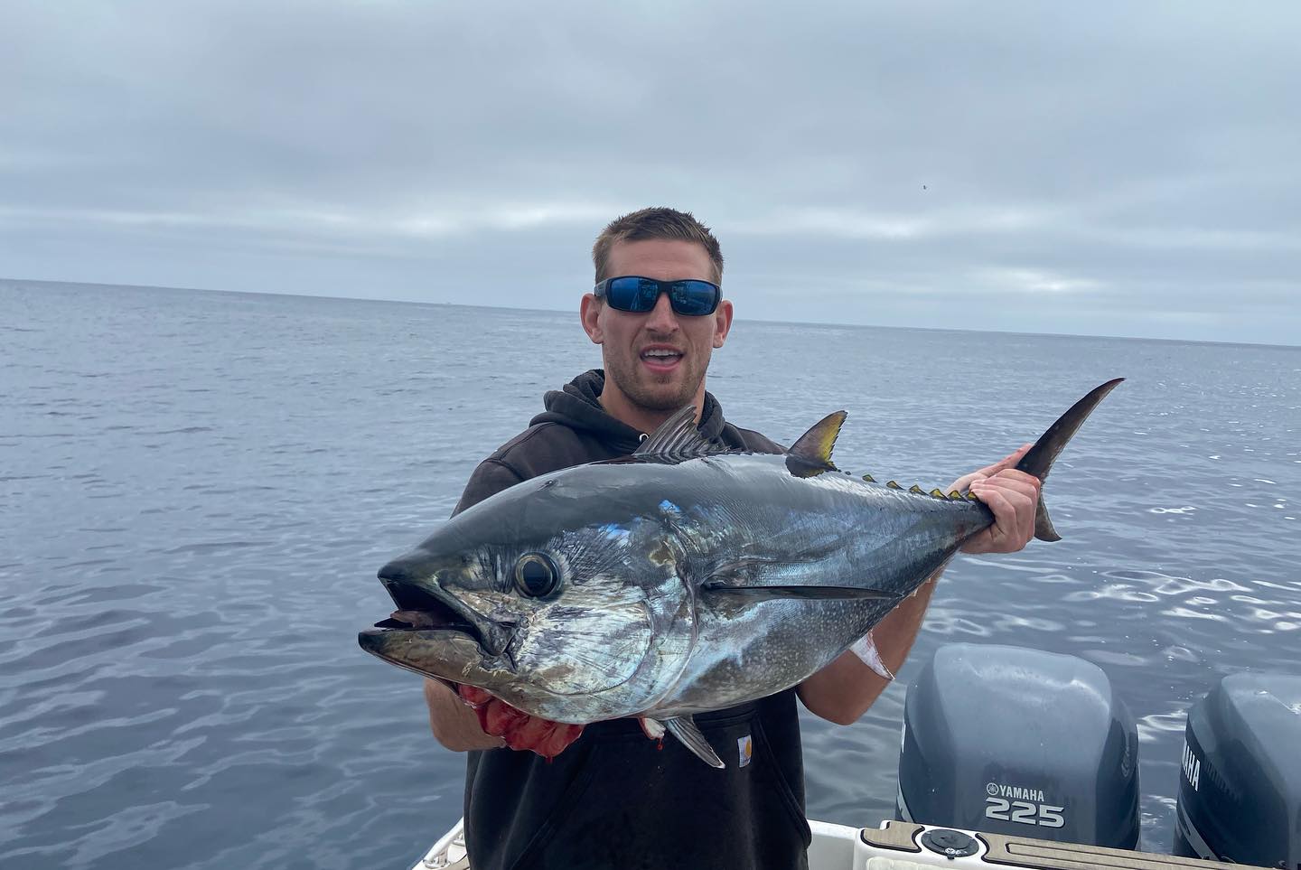 A person fishing in San Diego