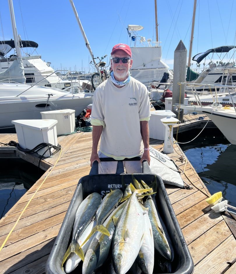 Two fish caught while fishing in San Diego