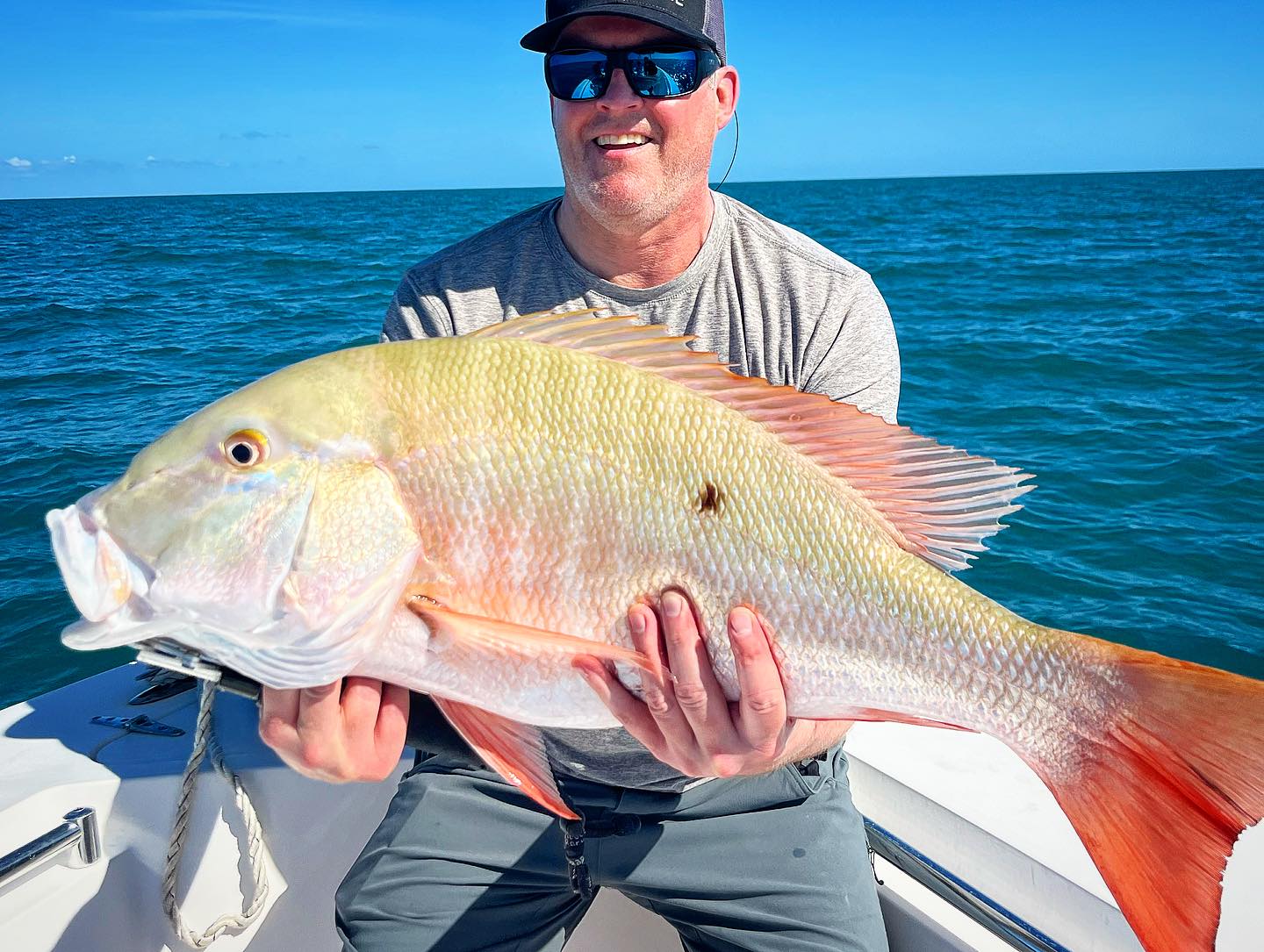Mutton snapper, 33 inch fish, fishing in Key West