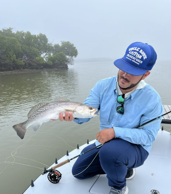 Spotted weakfish caught while fishing in FL