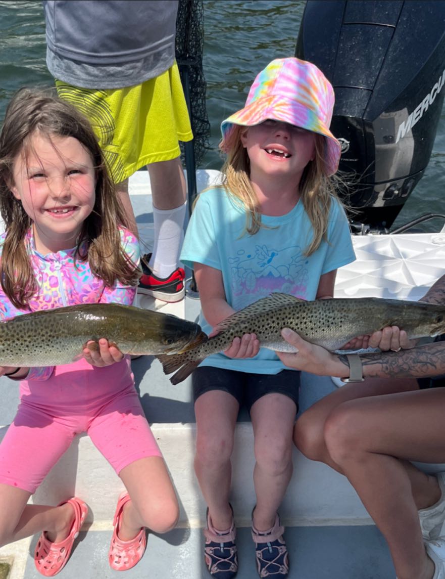 Two anglers enjoying a fishing trip in Florida