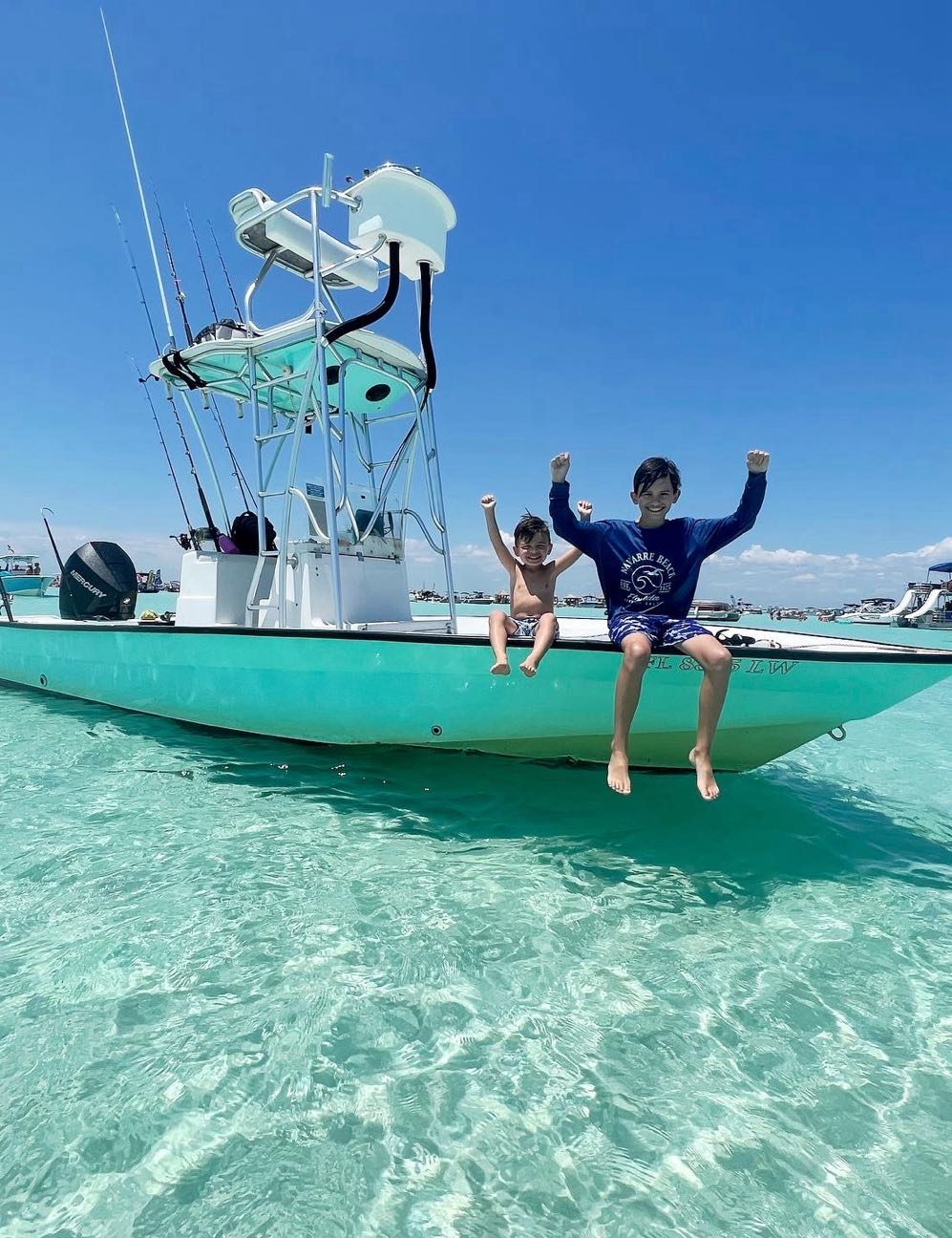Two people enjoying a cruises and fishing adventure in Fort Walton Beach