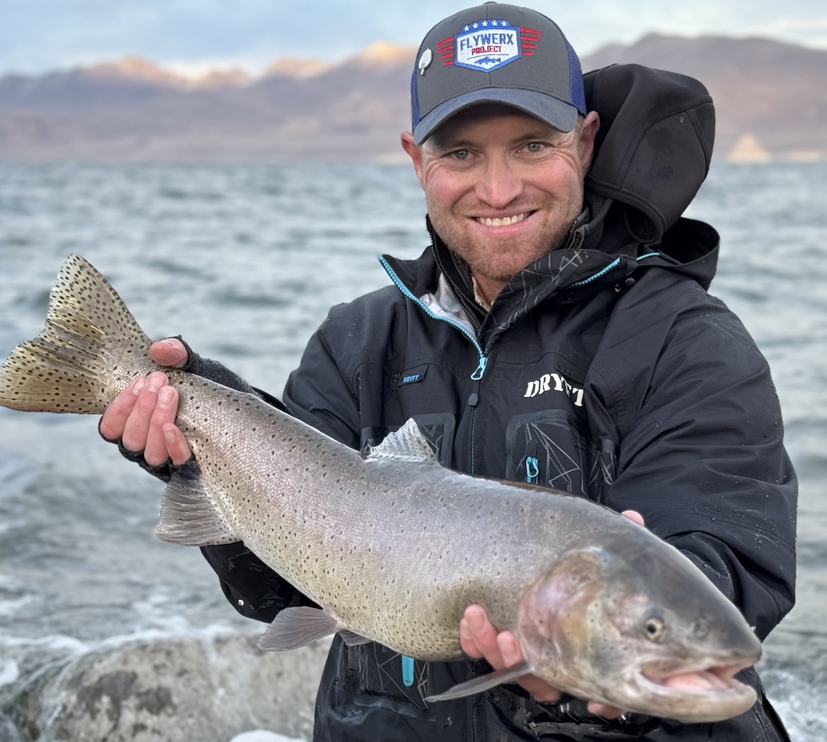 A single person fishing in Wyoming