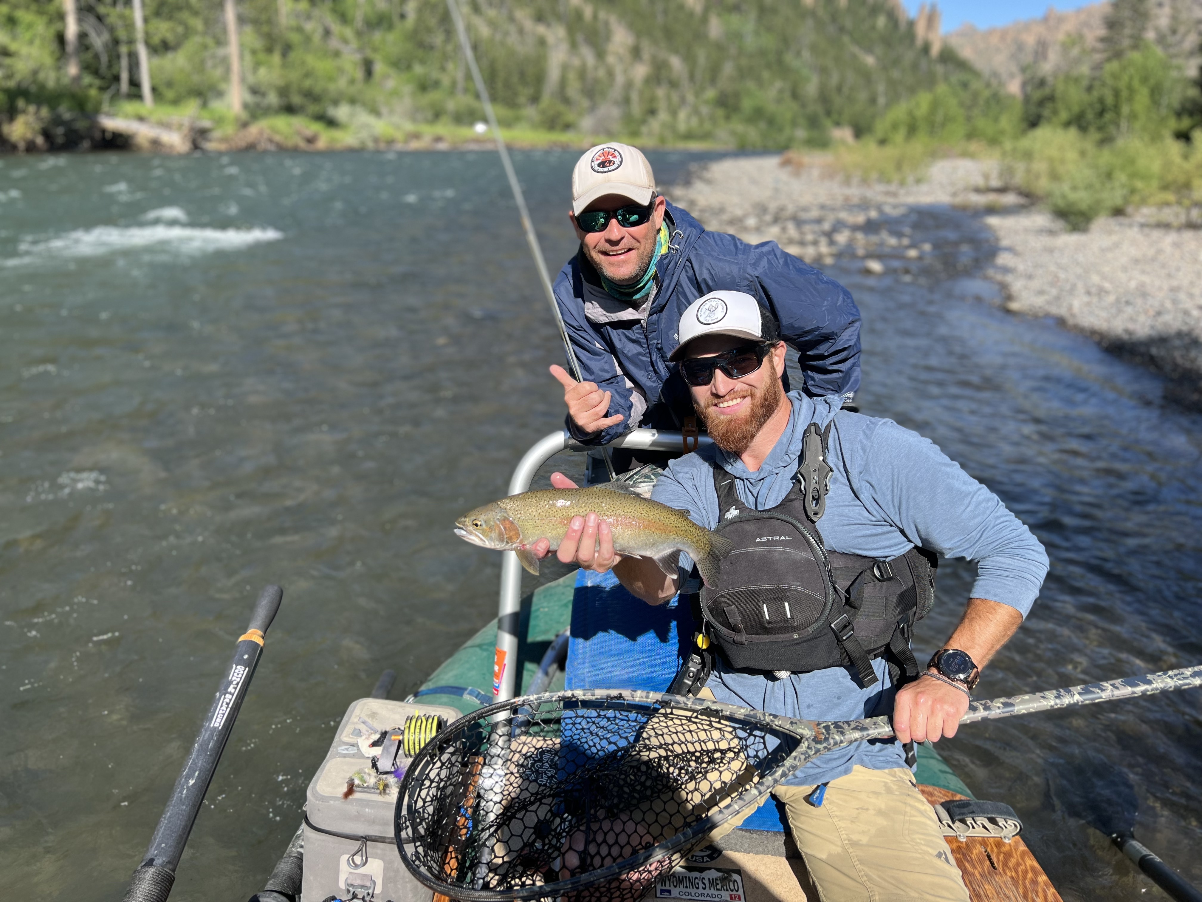 Rainbow trout caught fishing in Cody