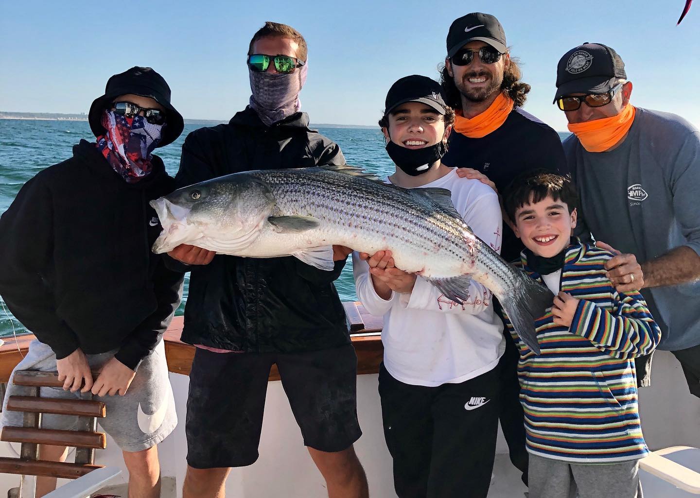 Striped bass fishing in MA