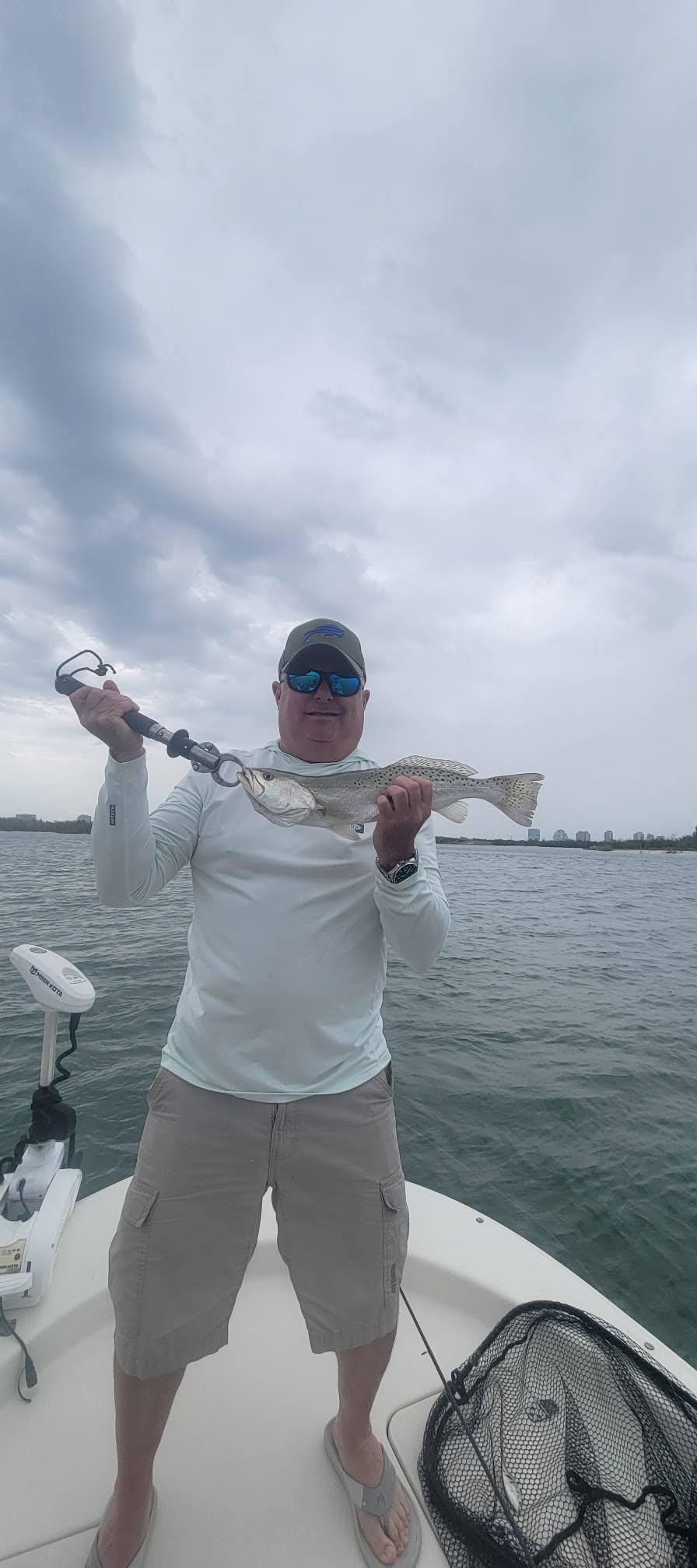 Speckled trout catch displayed on fishing boat in Bonita Springs FL