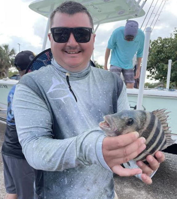An angler fishing in St. Petersburg