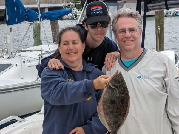 3 people fishing in Somers Point