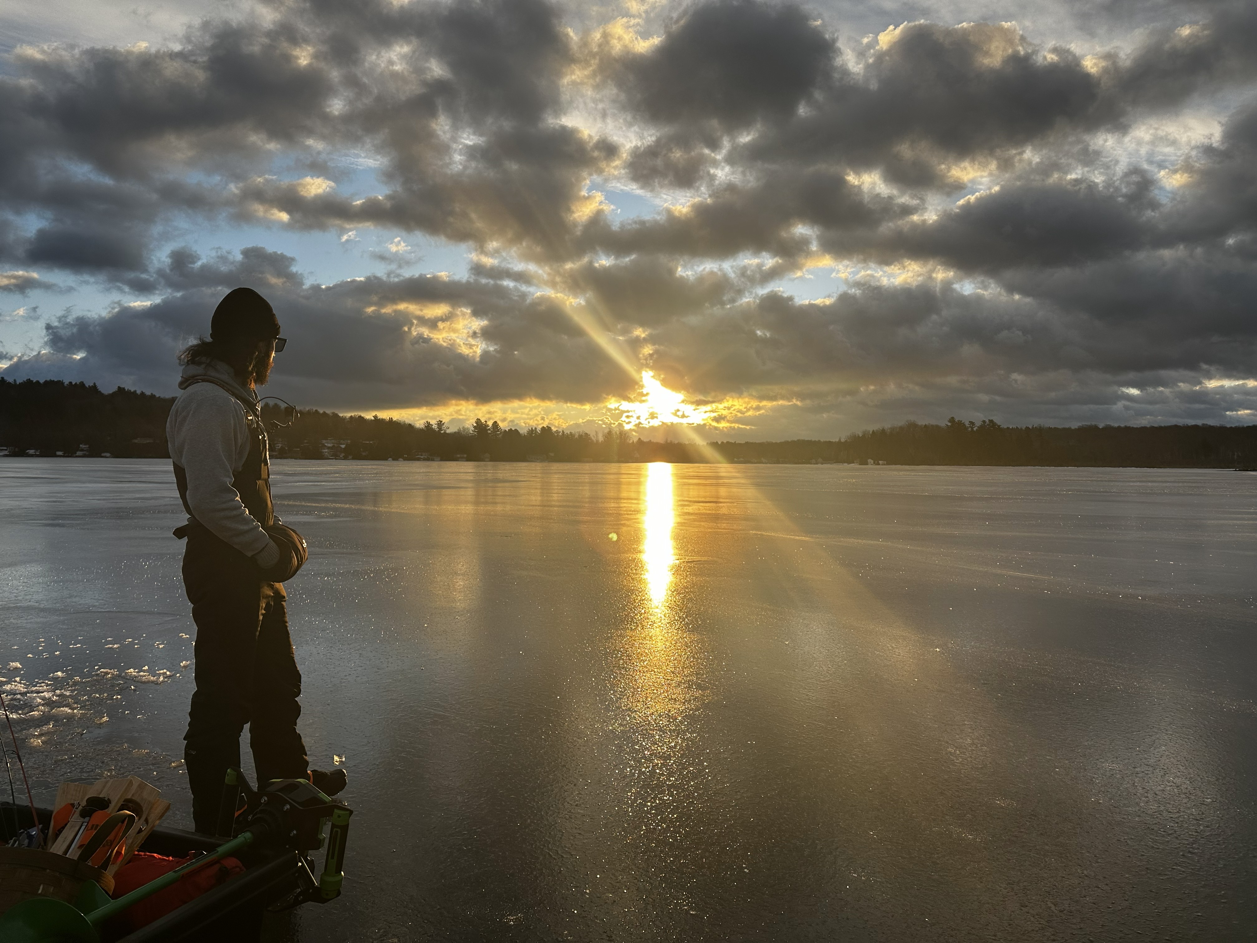 Stunning landscape in NY with fishing gear