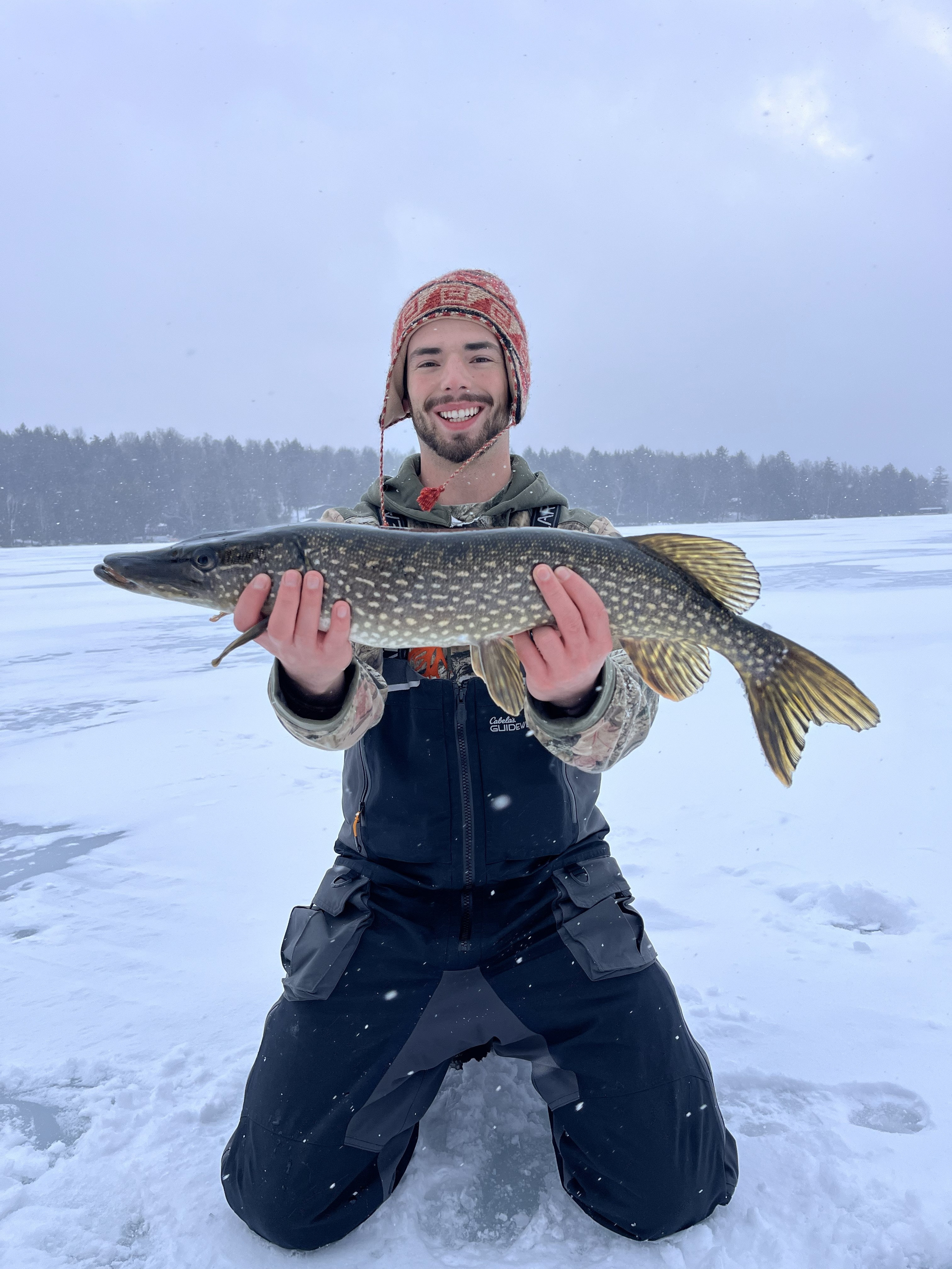Northern Pike fish caught while fishing in Evans Mills