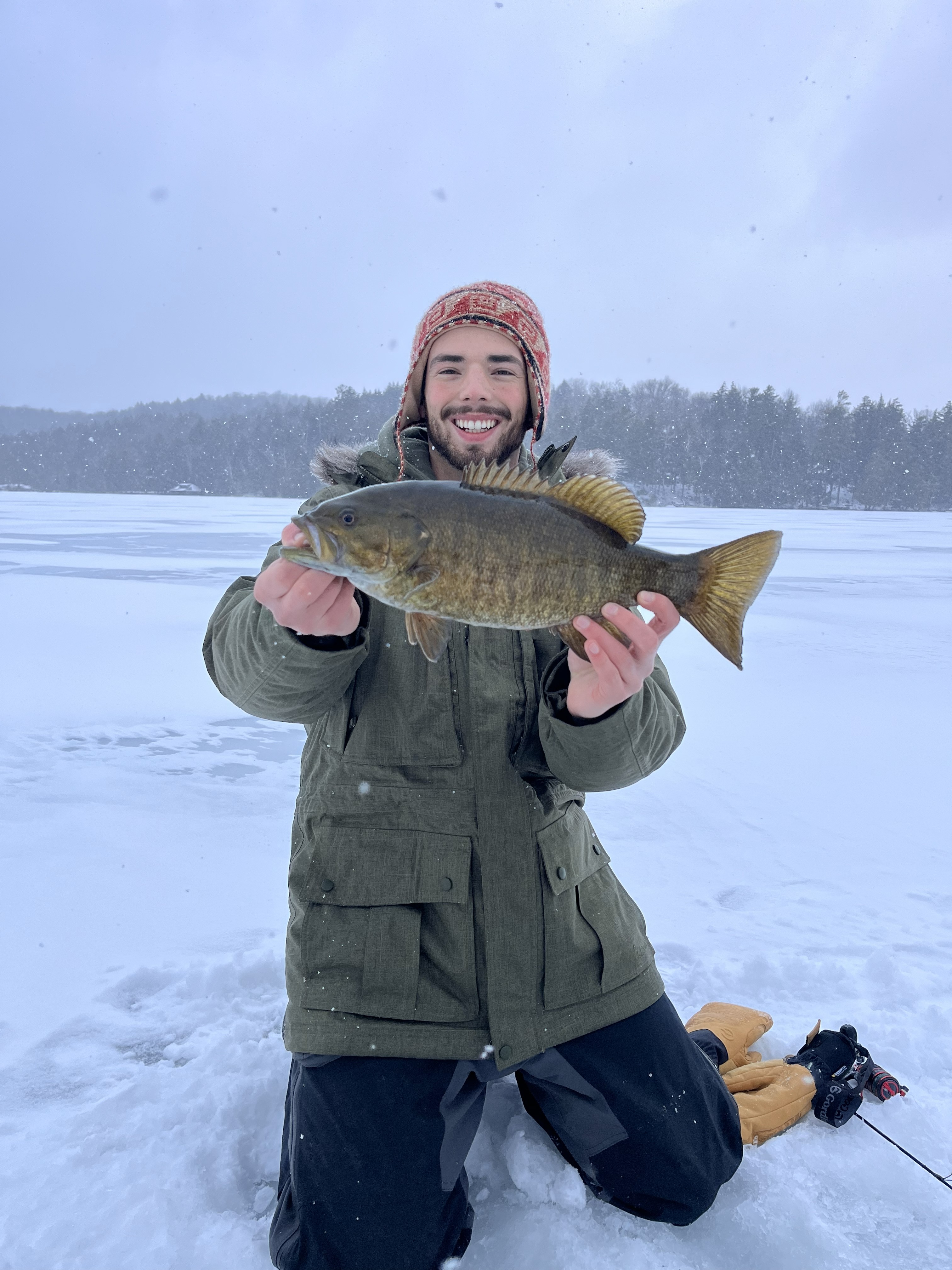 Smallmouth bass caught fishing in Evans Mills