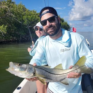 A huge snook caught while fishing in Islamorada