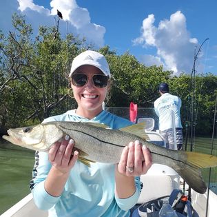 26-inch snook caught while fishing in Islamorada
