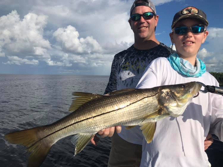 Image of a Snook, a 35-inch fish caught while fishing at Hernando Beach